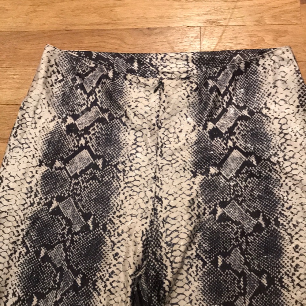Stretch Python Embossed Print Bootleg Pant - image 2